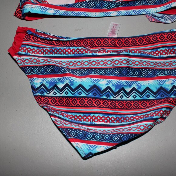 Red & Blue 2 Pcs Justice Bikini Swimsuit Size 14 - Picture 8 of 12